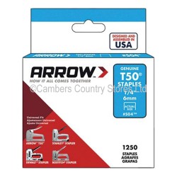Arrow Staples T50 1250 Pack